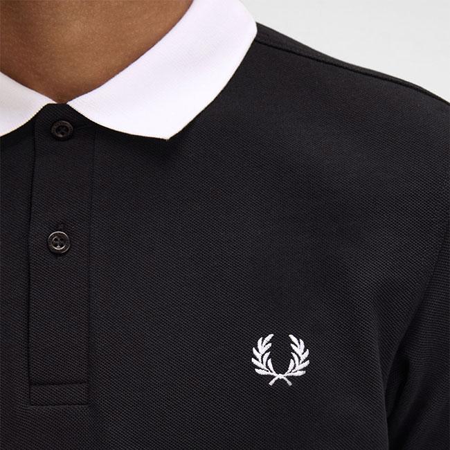 マスターマインド　新品 フレッドペリー　スカル 柄 刺繍 ポロ シャツ M 黒 マスターマインド 新品 フレッドペリー スカル 柄 刺繍 ポロ