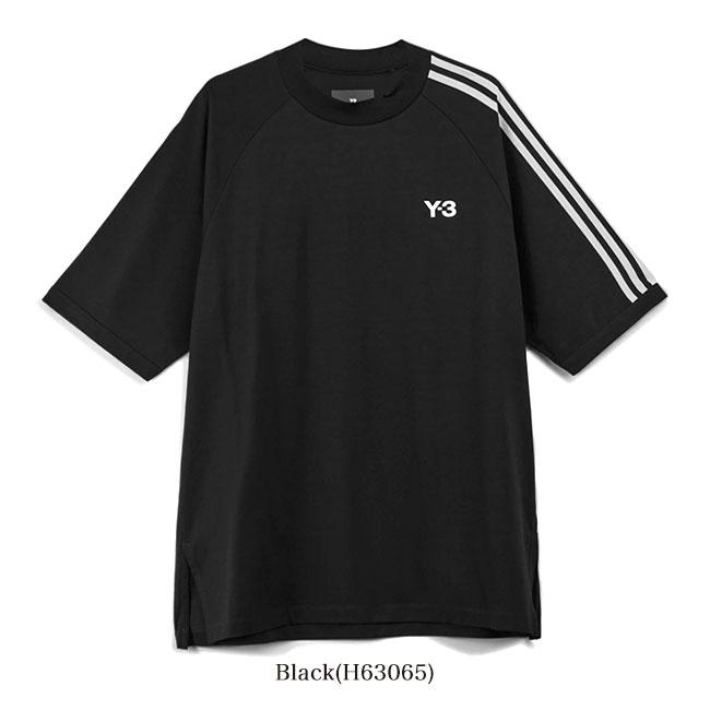Y-3 ワイスリー 3ストライプス オーバーサイズ ロゴ Tシャツ