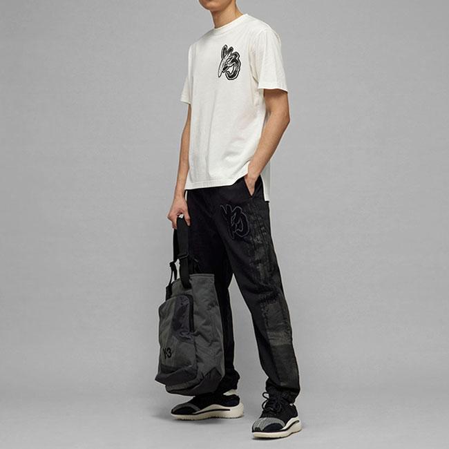 Y-3 ワイスリー ブラッシュロゴ オーバーサイズ グラフィックTシャツ IM1790 IM1791 黒 白 半袖Tシャツ メンズ