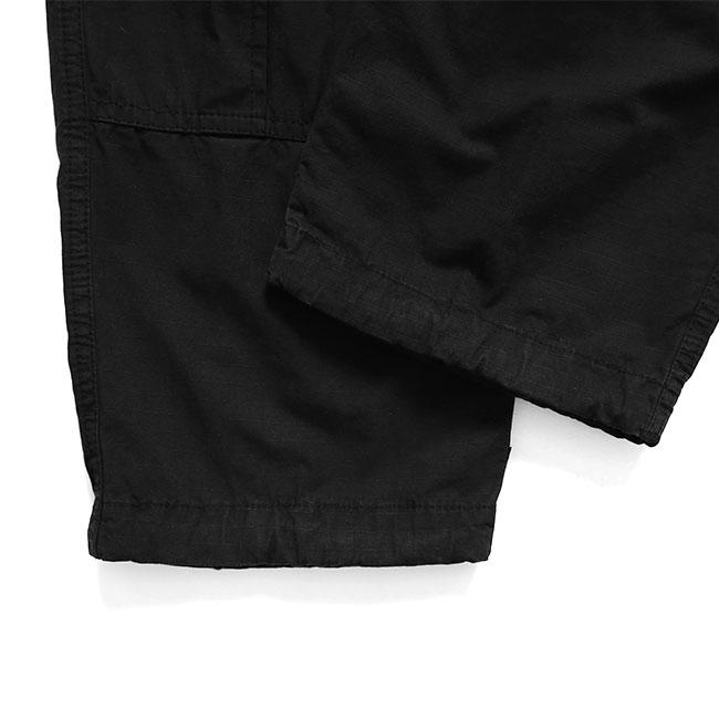 STONE ISLAND ストーンアイランド リップストップ ルーズフィット カーゴパンツ 3100007 黒 ブラック ワイドパンツ メンズの画像