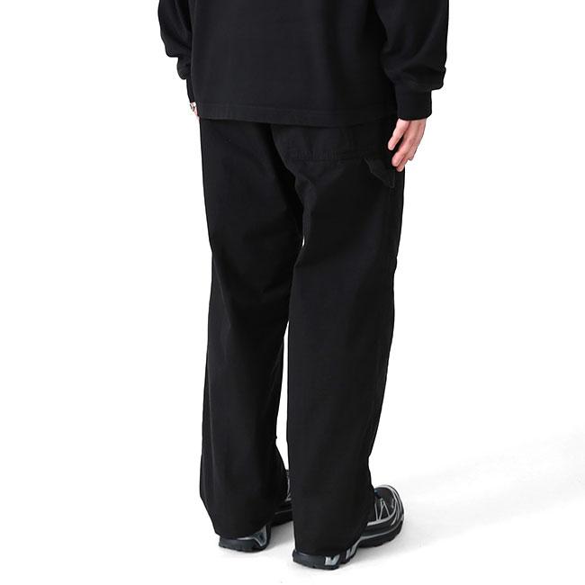 STONE ISLAND ストーンアイランド リップストップ ルーズフィット カーゴパンツ 3100007 黒 ブラック ワイドパンツ メンズの画像
