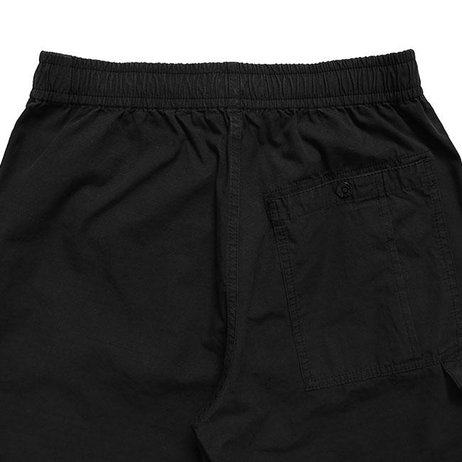 STONE ISLAND ストーンアイランド リップストップ ルーズフィット カーゴパンツ 3100007 黒 ブラック ワイドパンツ メンズの画像