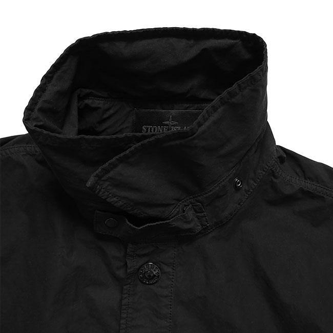 STONE ISLAND GHOST ストーンアイランド ゴースト DAVID LIGHT-TC ガーメントダイ ショート コーチジャケット 4100036 黒 ブラック メンズの画像