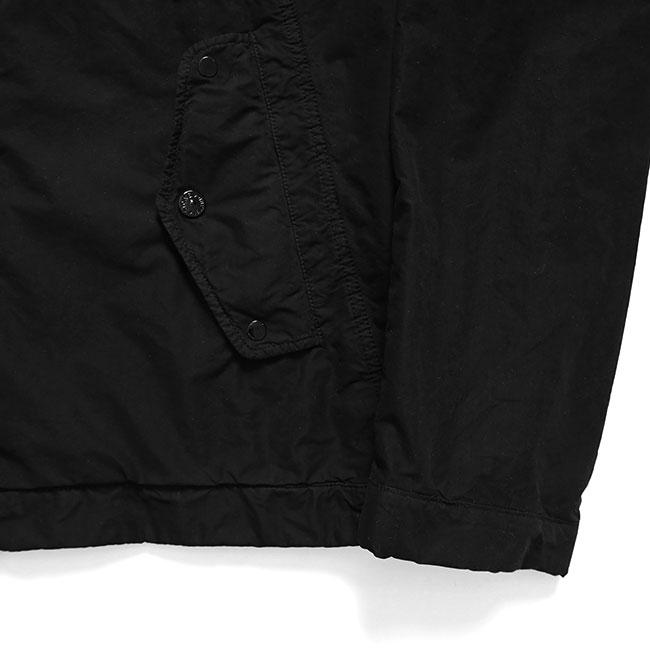 STONE ISLAND GHOST ストーンアイランド ゴースト DAVID LIGHT-TC ガーメントダイ ショート コーチジャケット 4100036 黒 ブラック メンズの画像