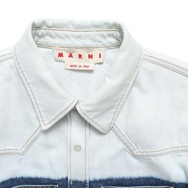 MARNI マルニ グラデーション ウエスタン デニムシャツ CUJU0031A1 USCY67 インディゴ 長袖シャツ メンズの画像