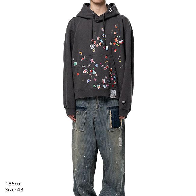 Maison MIHARA YASUHIRO ミハラヤスヒロ キッズステッカー プリントフーディー J16HD731 スウェットパーカー メンズの画像