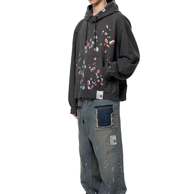 Maison MIHARA YASUHIRO ミハラヤスヒロ キッズステッカー プリントフーディー J16HD731 スウェットパーカー メンズの画像