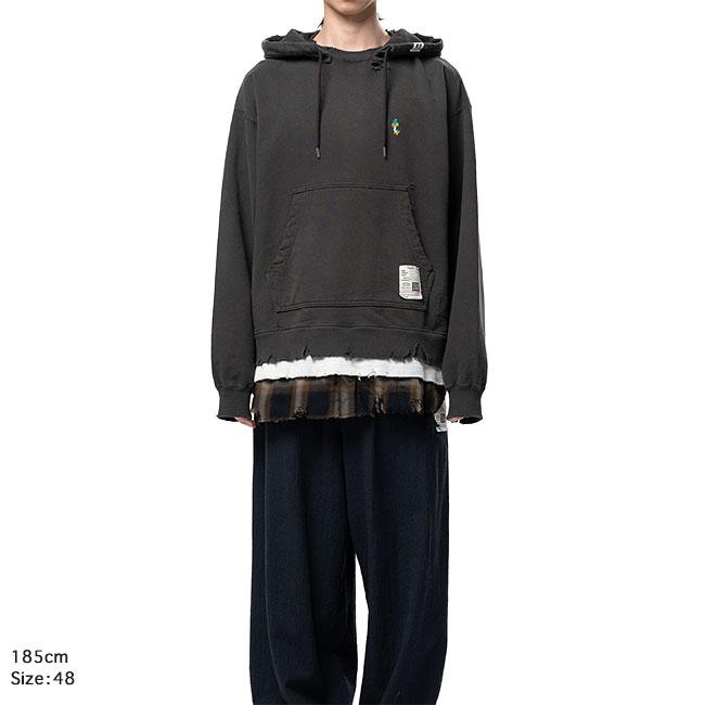 Maison MIHARA YASUHIRO ミハラヤスヒロ トリプル レイヤード フーディー J16HD751 スウェットパーカー 重ね着 メンズの画像