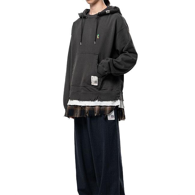 Maison MIHARA YASUHIRO ミハラヤスヒロ トリプル レイヤード フーディー J16HD751 スウェットパーカー 重ね着 メンズの画像