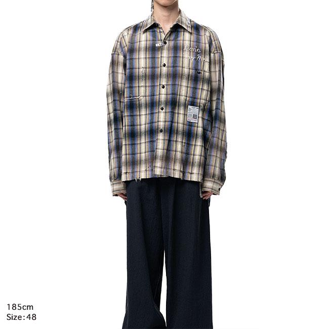 Maison MIHARA YASUHIRO ミハラヤスヒロ ヴィンテージライク チェックシャツ J16SH181 長袖シャツ メンズの画像