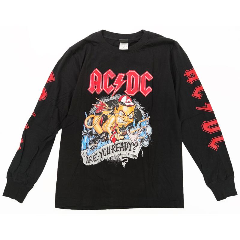 AC/DC ロンT ACDC tシャツ 長袖 ロングスリーブ エーシーディーシー ヘヴィメタル メンズ レディース ユニセックス｜golden-t