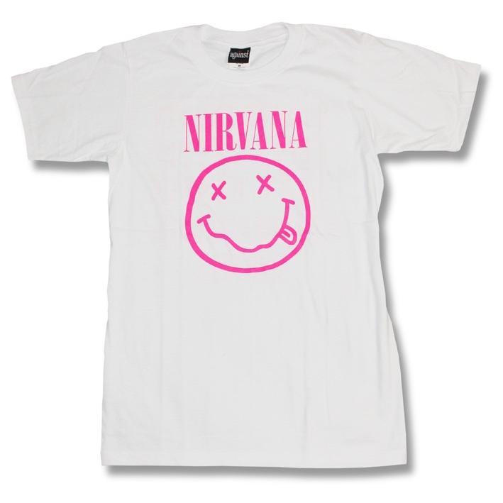 ニルバーナ tシャツ Nirvana ロックtシャツ バンドtシャツ ニコちゃん