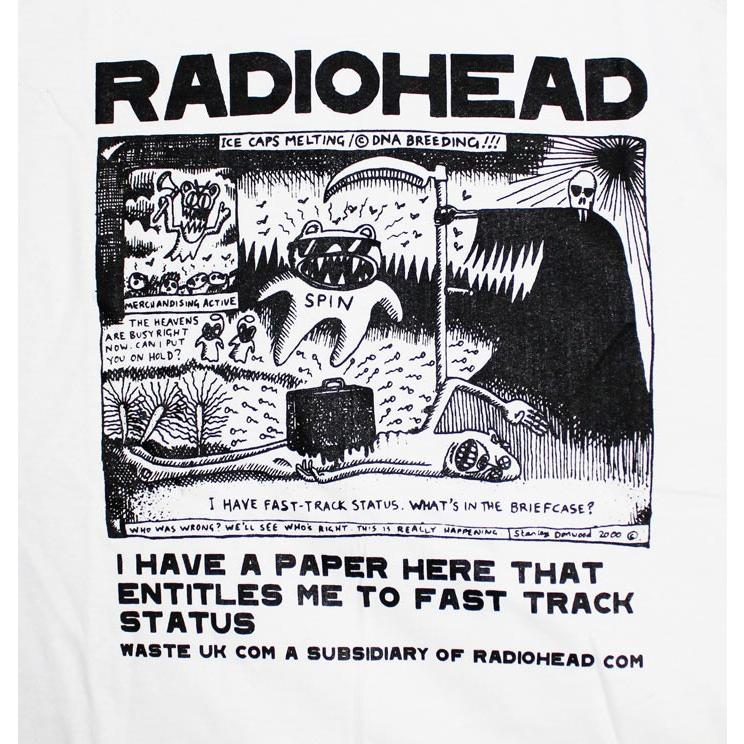 レディオヘッド ラグランTシャツ バンドTシャツ ロックTシャツ   Radiohead ベースボールシャツ 七分袖 7分袖｜golden-t｜02