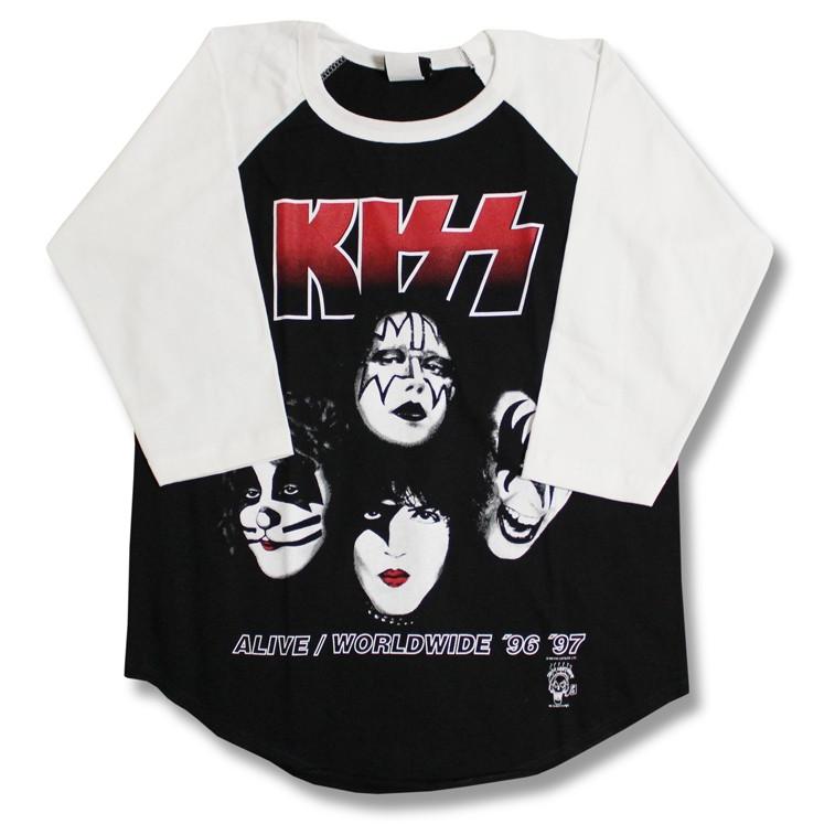 KISS ラグラン tシャツ キッス ベースボールシャツ バンドtシャツ