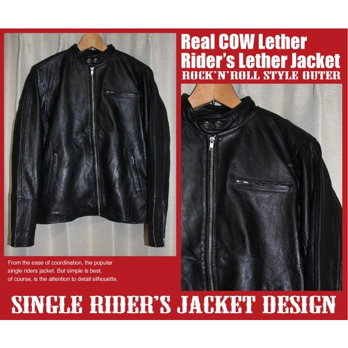 本革 ライダースジャケット ダブルライダース シングルライダース 牛革 牛皮 leather Rider's Jacket ユニセックス｜golden-t｜07