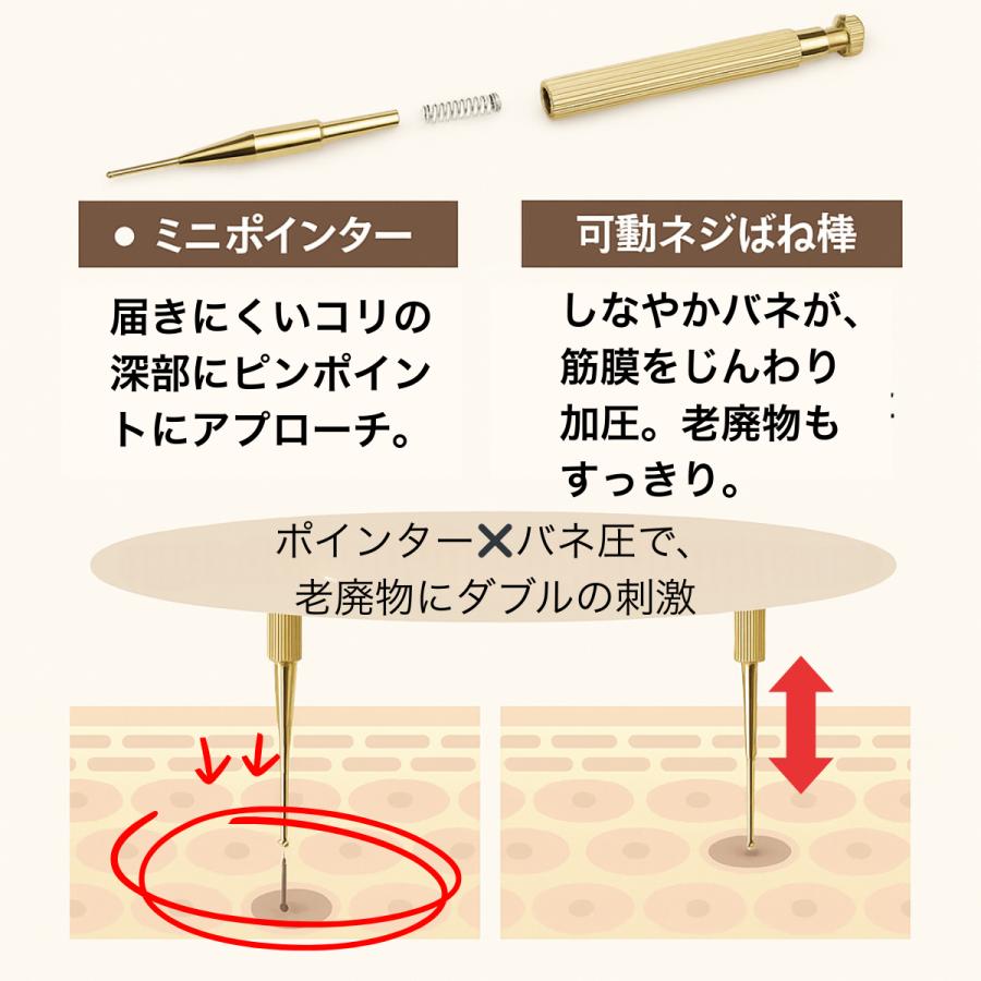 美顔器 フェイス ポスポス棒 てい鍼 ツボ押し棒 ツボ押し