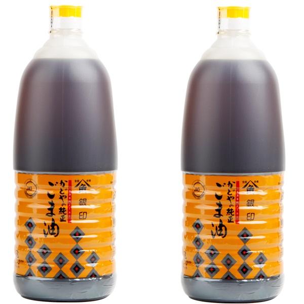 かどや製油 銀印 純正ごま油 (濃口) 1650g 2個 かどや ごま油 胡麻油