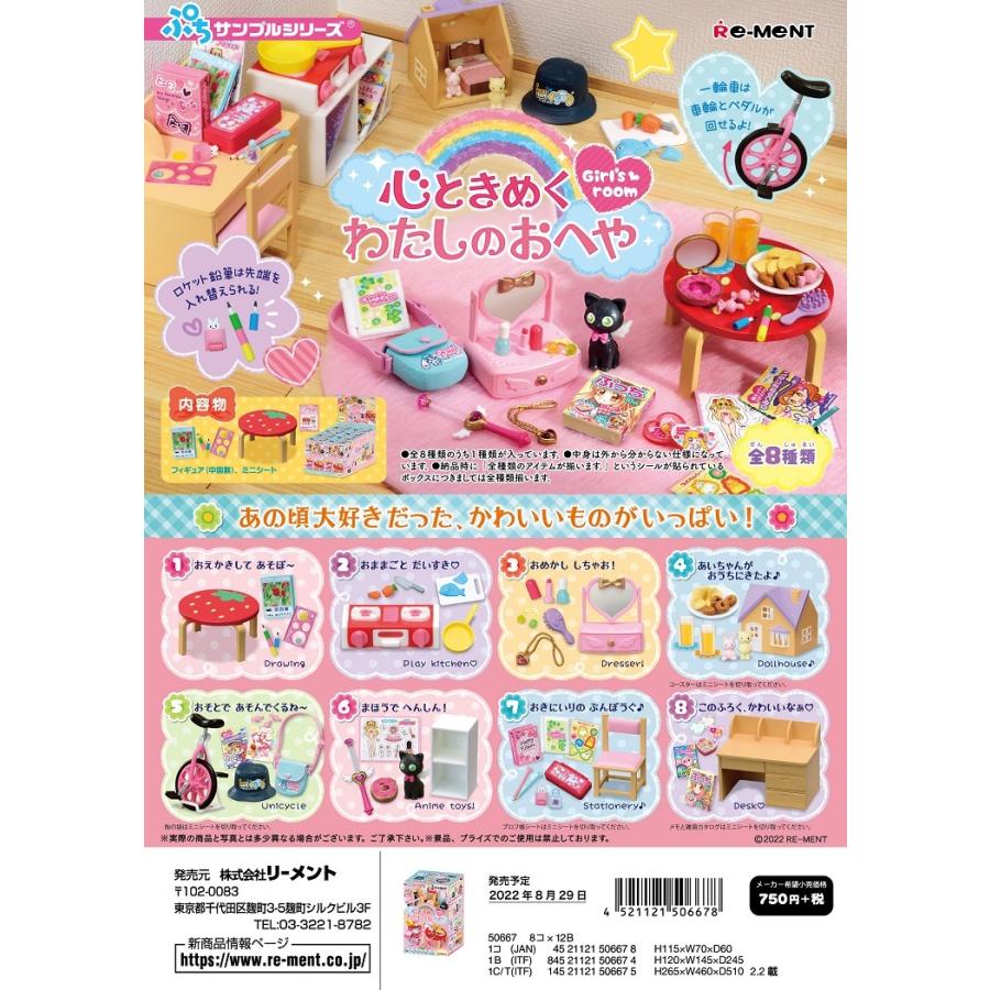 リーメント ぷちサンプル 心ときめく わたしのおへや 全8種 1BOXで