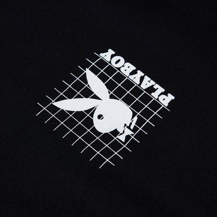 40%OFF GOOD WORTH グッドワース PLAYBOY BUNNY GRID TEE プレイボーイ バニー グリッド T-SHIRTS Tシャツ プリント カットソー メンズ レディース ブラック｜goldentijuana｜03