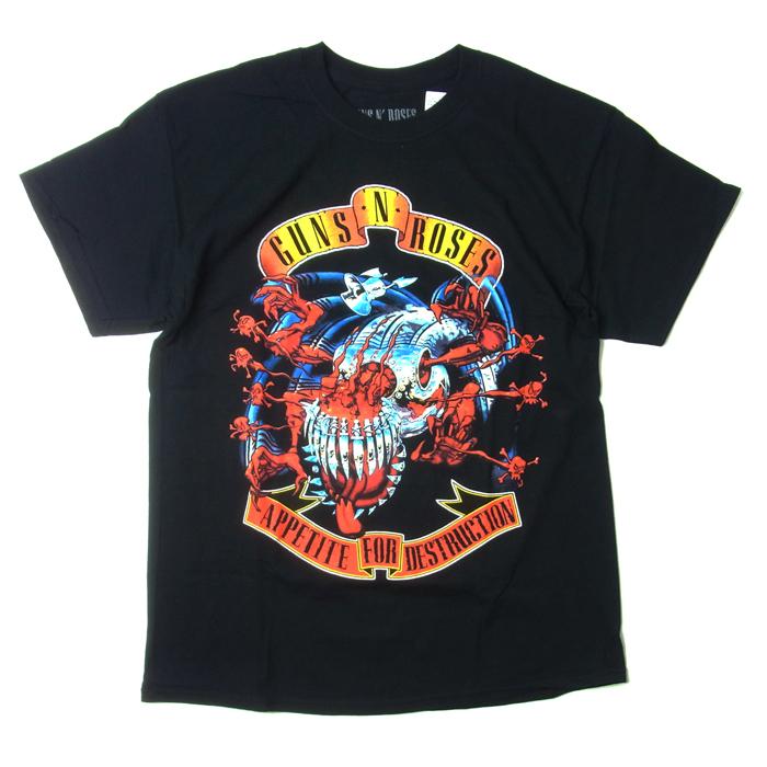 GUNS N ROSES ガンズ アンド ローゼス 12160411 AVENGER BUNNER T-SHIRTS アベンジャー バナー Tシャツ 半袖 メンズ レディース オフィシャル ブラック｜goldentijuana