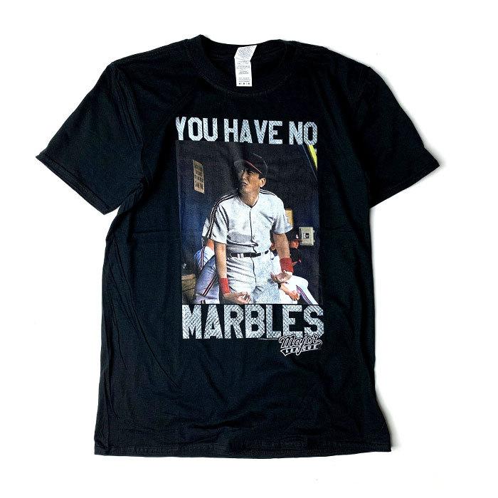 Major League メジャーリーグ Ml534 No Marbles T Shirts ノー マーブルス 石橋貴明 ｔシャツ メンズ レディース チャーリー シーン 90s 映画 Movie ブラック Golden Tijuana 通販 Yahoo ショッピング