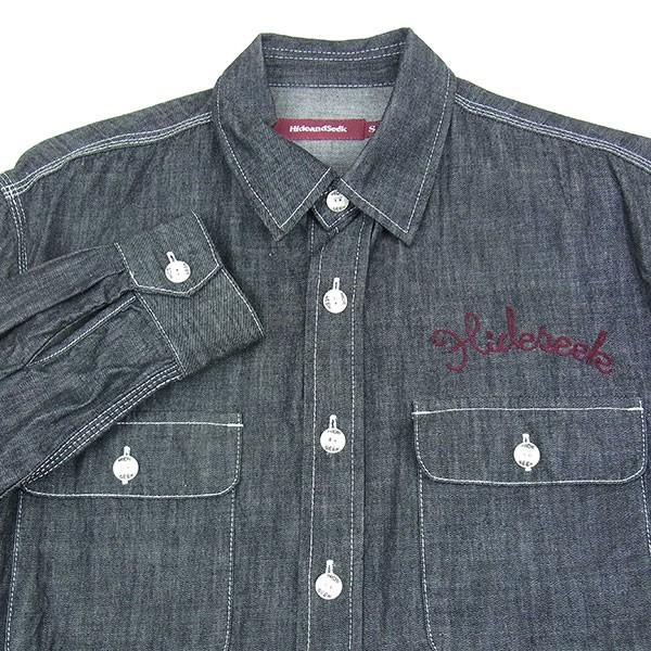 HIDE & SEEK ハイドアンドシーク SALE セール BLACK CHAMBRAY WORK 