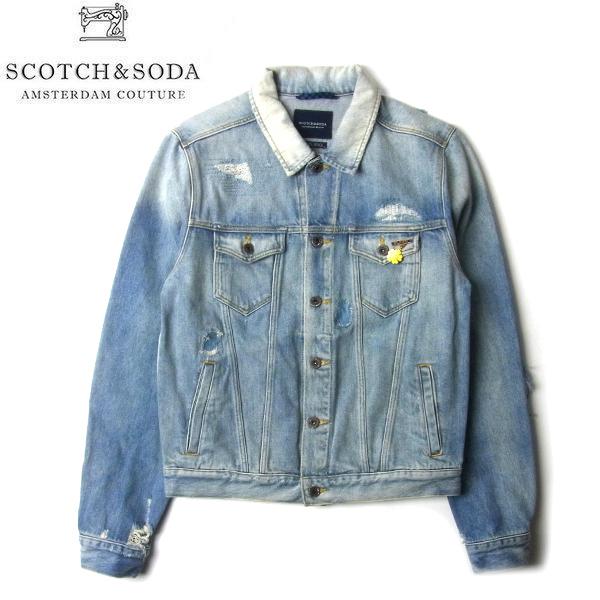 安い Scotch Soda スコッチ アンド ソーダ Damaged Denim Jacket ダメージ デニム ジャケット ジージャン ブルー メンズ 送料無料 公式 Karmagazine Net