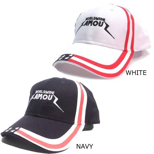 WORLD WODE FAMOUS ワールドワイドフェイマス FG CAP ロゴ 星条旗 USA キャップ ローキャップ 帽子 ホワイト ネイビー 2カラー メンズ レディース WWF-18SS034｜goldentijuana｜02