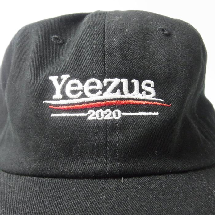 KANYE WEST カニエ・ウエスト YEEZUS 2020 CAP イーザス 6パネル ストラップバック ローキャップ メンズ レディース ブラック｜goldentijuana｜02