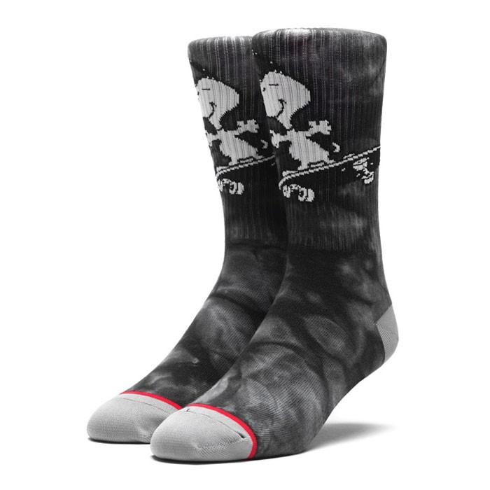 Huf X Peanuts ハフ ピーナッツ Snoopy Skate Crew Sock スヌーピー スケート クルー ソックス メンズ レディース イエロー ブラック 2カラー Skfa18 Golden Tijuana 通販 Yahoo ショッピング