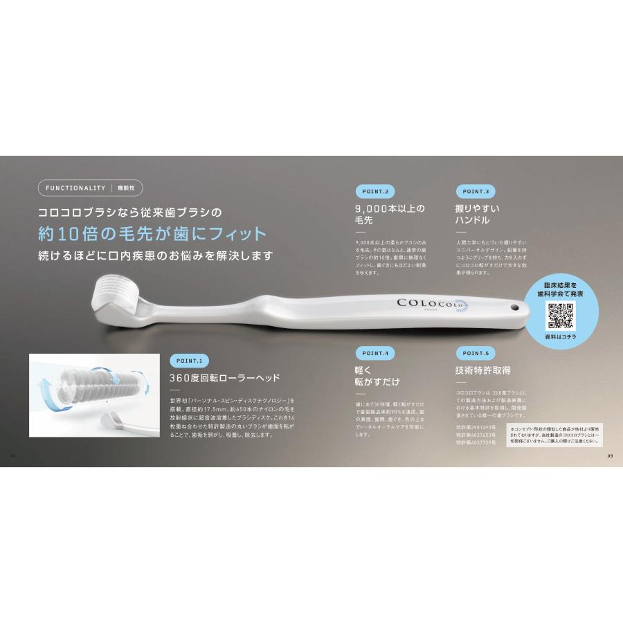 colocolobrush コロコロブラシ ローラー歯ブラシ(3本セット)歯科医がうなる歯ブラシ 360度ローラーヘッド 回転型歯ブラシ 色指定不可 |  | 12