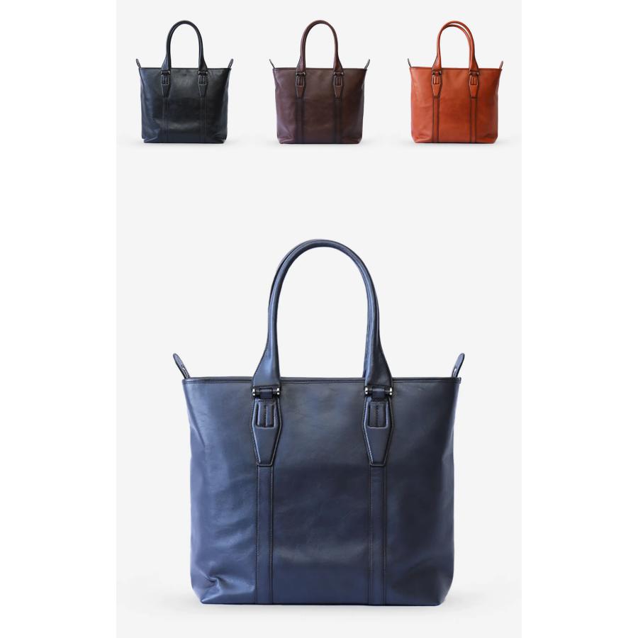 トートバッグ ビジネスバッグ メンズ 本革 A4 PCホルダー付き 大