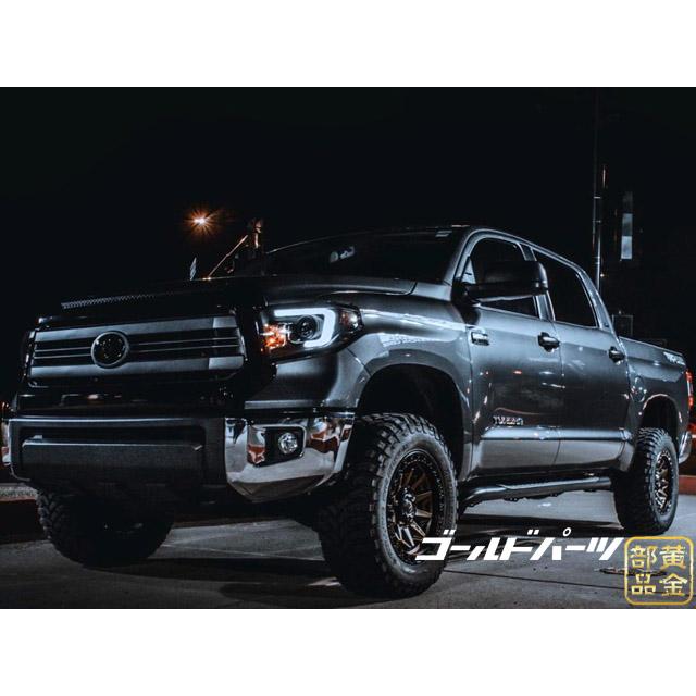 【305】14-18 トヨタタンドラ クロム/スモーク LEDバー ヘッドライト タンドラ 14y〜 特注日本光軸モデル ロービームLEDモデル 2014