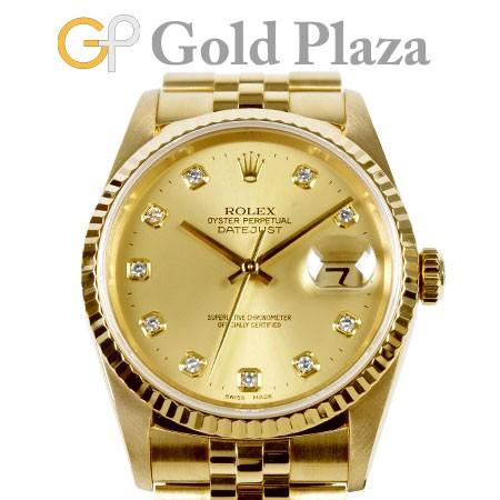 ロレックス Rolex デイトジャスト g T番 自動巻 腕時計 ゴールド文字盤 10p 新ダイヤ K18yg メンズ ゴールドプラザ ヤフー店 通販 Yahoo ショッピング