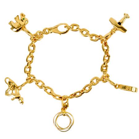カルティエ CARTIER メプラット ブレスレット チャーム5個付 K18YG