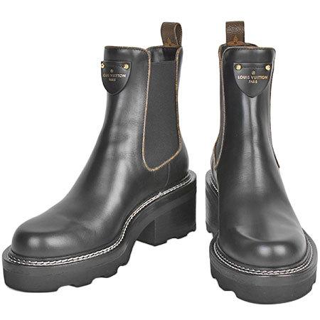 ルイヴィトン アンクルブーツ 23.5cm モノグラム LVボブール ライン 