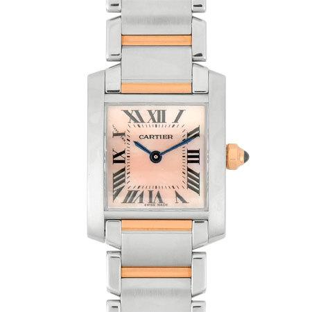 カルティエ タンクフランセーズ SM コマ 2個 SS×PG コンビ