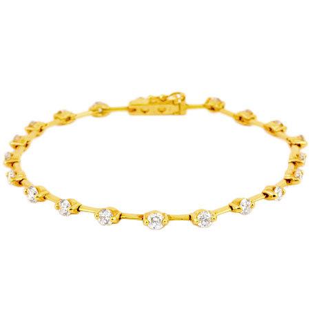 デビアス DE BEERS LINE テニス ブレスレット ダイヤモンド 2.50 