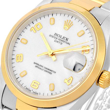 ROLEX（ロレックス） オイスターパーペチュアル デイト 15203 SS×YG