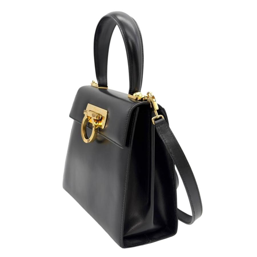 フェラガモ Ferragamo ガンチーニ トップハンドル ハンドバッグ 2WAY