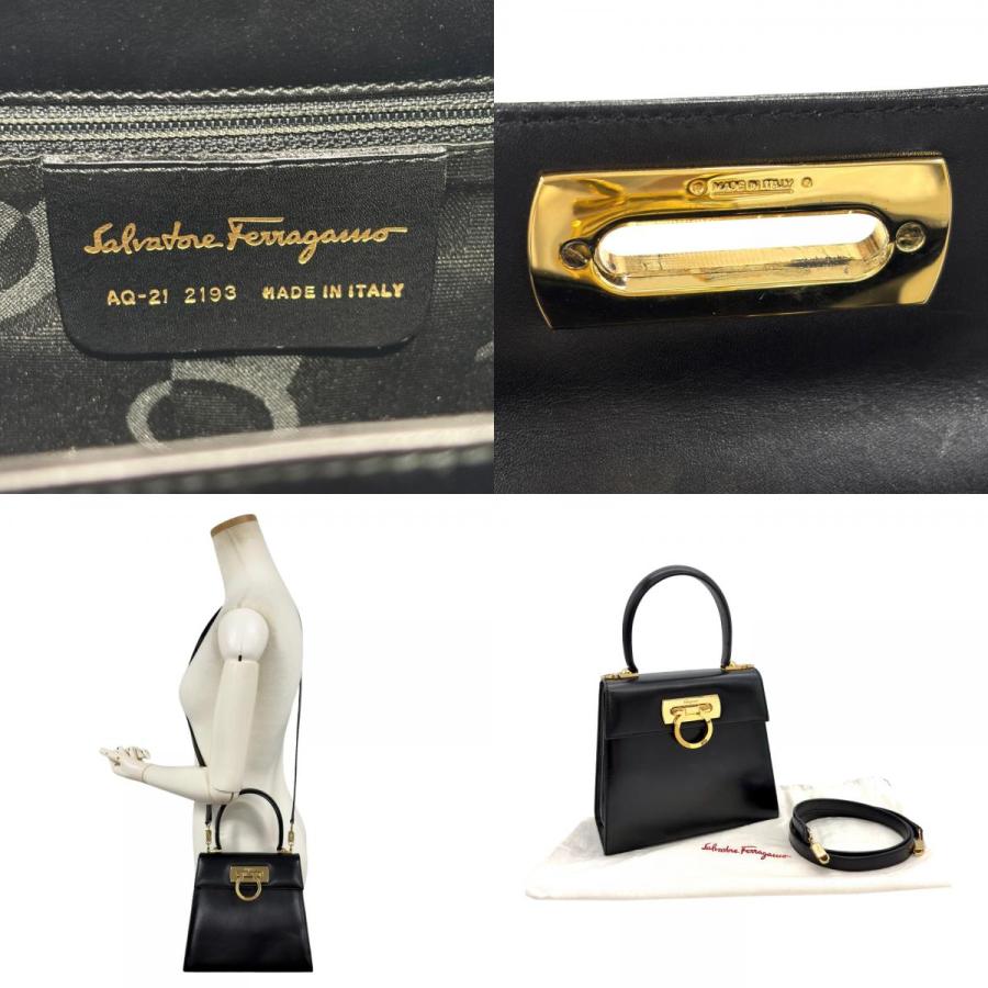 フェラガモ Ferragamo ガンチーニ トップハンドル ハンドバッグ 2WAY