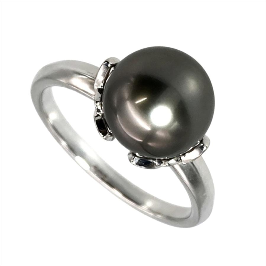 MIKIMOTO（ミキモト） 黒蝶パール 約9.5mm リング 指輪 約17号 Pt950