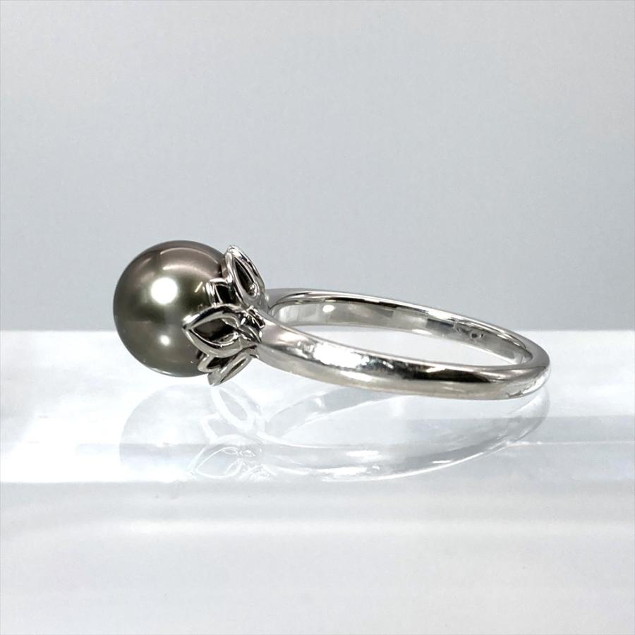 MIKIMOTO（ミキモト） 黒蝶パール 約9.5mm リング 指輪 約17号 Pt950