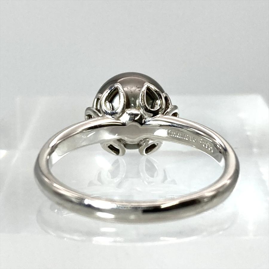 MIKIMOTO（ミキモト） 黒蝶パール 約9.5mm リング 指輪 約17号 Pt950