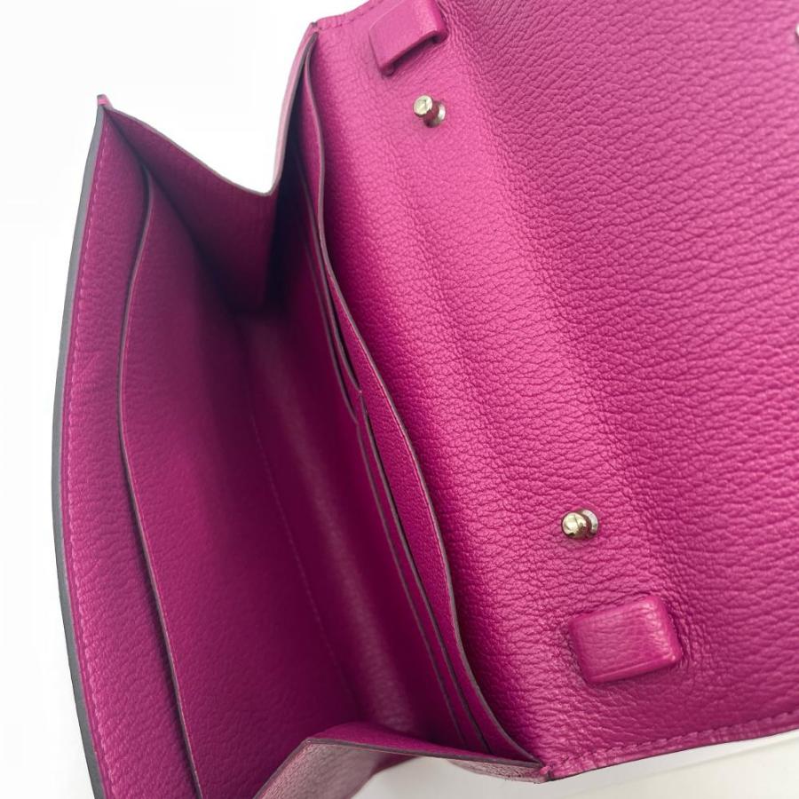 HERMES(エルメス) 財布美品  クリック16 ローズパープル ショルダーウォレット/シルバー金具 HERMES - HERMES(エルメス) 財布美品 クリック16 ローズパープル
