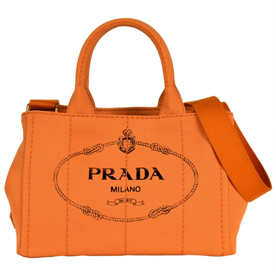 PRADA プラダ カナパ オレンジ ミニ キャンバス ベスト トートバッグ