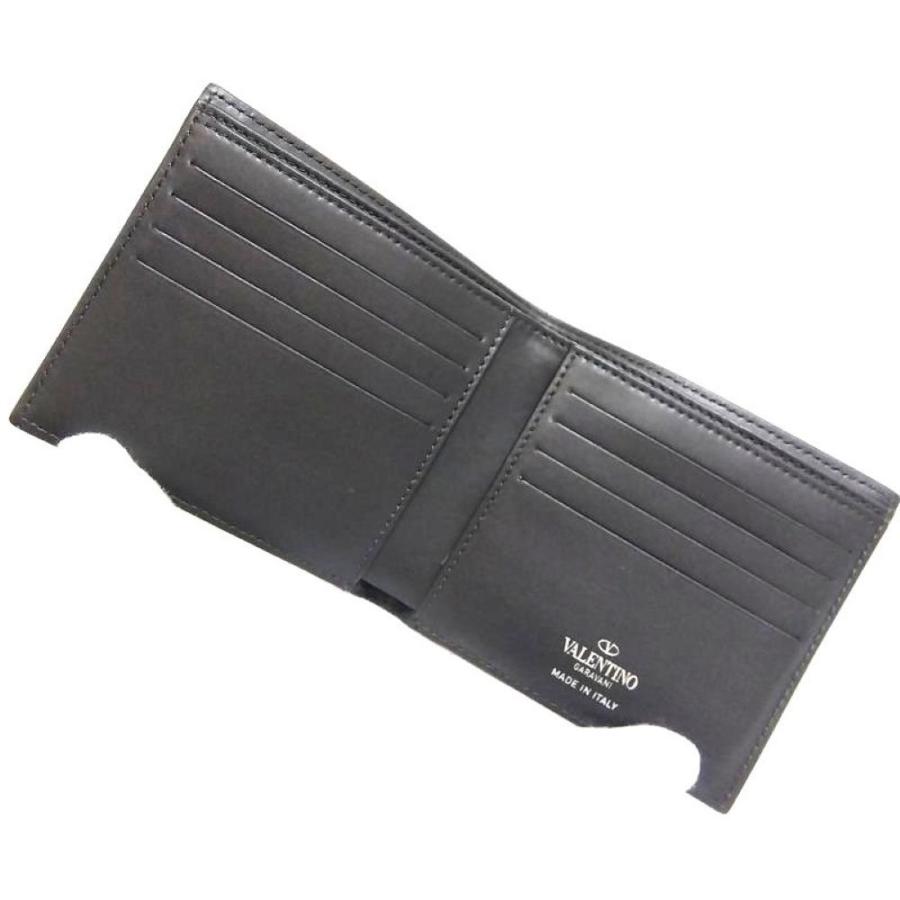 VALENTINO GARAVANIブラックレザー二つ折り財布　値下げ交渉可 ヴァレンティノ ガラヴァーニ Valentino Garavani 二つ折り財布 レザー