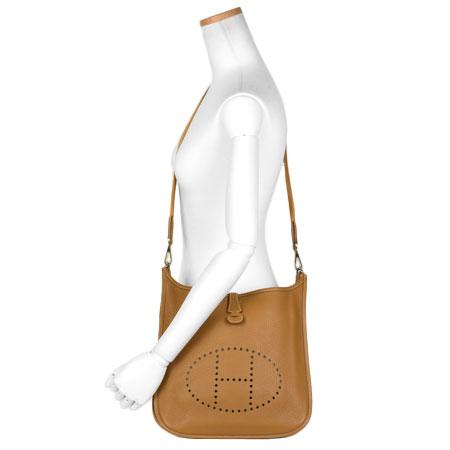 HERMES エブリンII PM ショルダーバッグ　ゴールド HERMES（エルメス） エヴリン2 PM ショルダーバッグ ポシェット