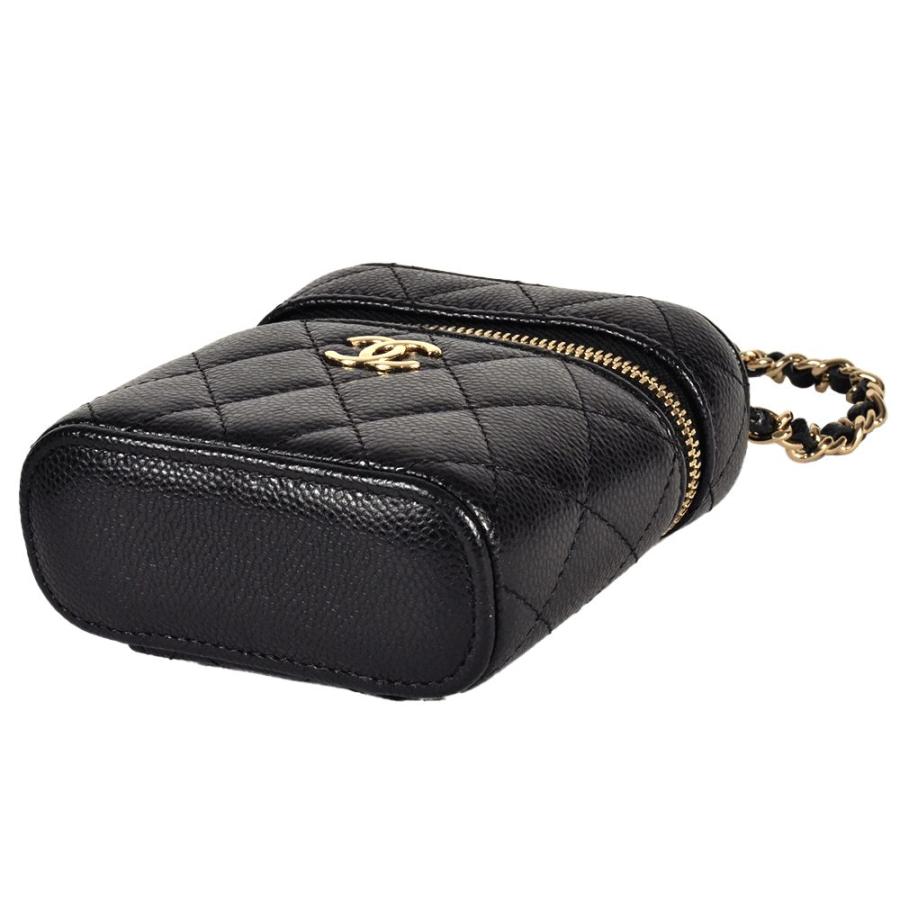 CHANEL シャネル マトラッセ スモール ヴァニティ キャビアスキン レザー チェーンショルダーバッグ ゴールド金具 ホワイト AP2502 31番台 CHANEL (シャネル) マトラッセ スモール ヴァニティ キャビアスキン