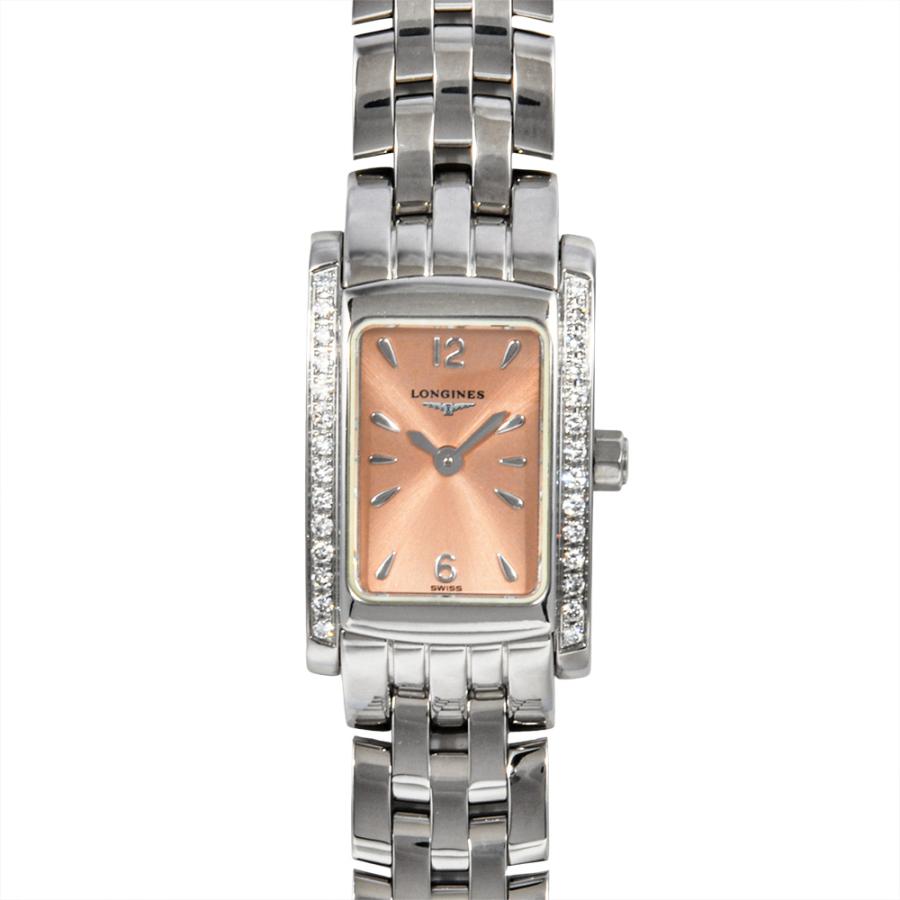 電池交換済 LONGINES ロンジン ドルチェビータ L5.158.4 純正ダイヤモンド 14Pダイヤ ピンク シェル SS ステンレス レディース クォーツ【6ヶ月保証】【腕時計】【中古】 LONGINES - 電池交換済 LONGINES ロンジン ドルチェビータ L5.158.4